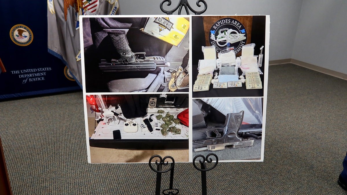 Photos displayed at press conference