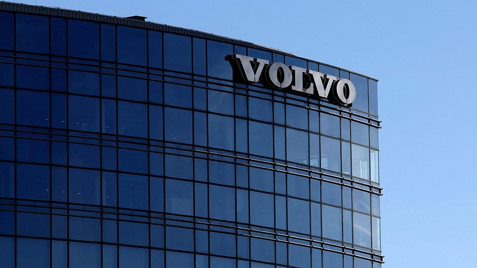 Volvo logo on building