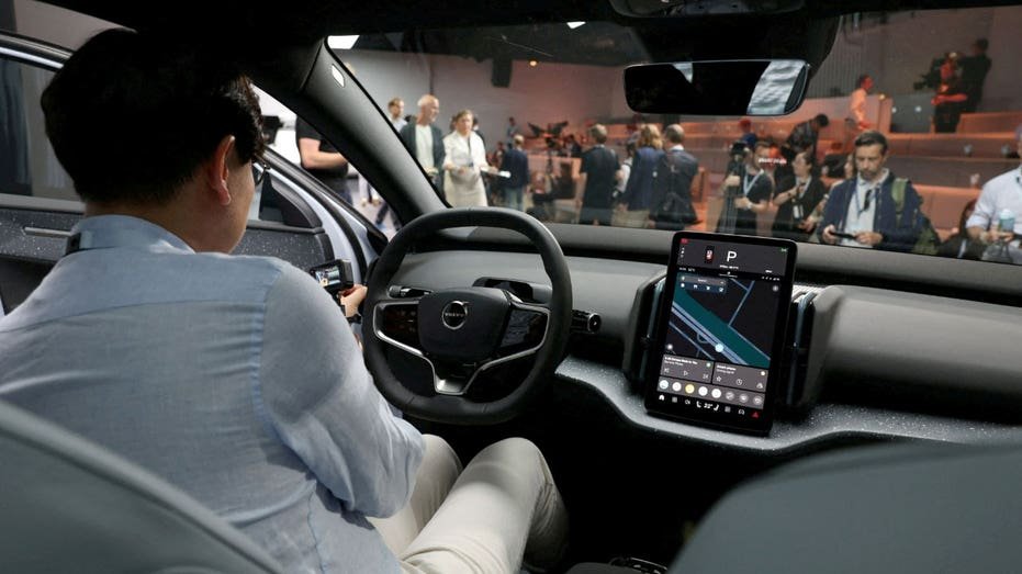 Inside Volvo's EX30 electric SUV.