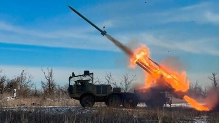 Russia fires barrage of missiles at Ukraine hitting transport network Russia fires barrage of missiles at Ukraine hitting transport network