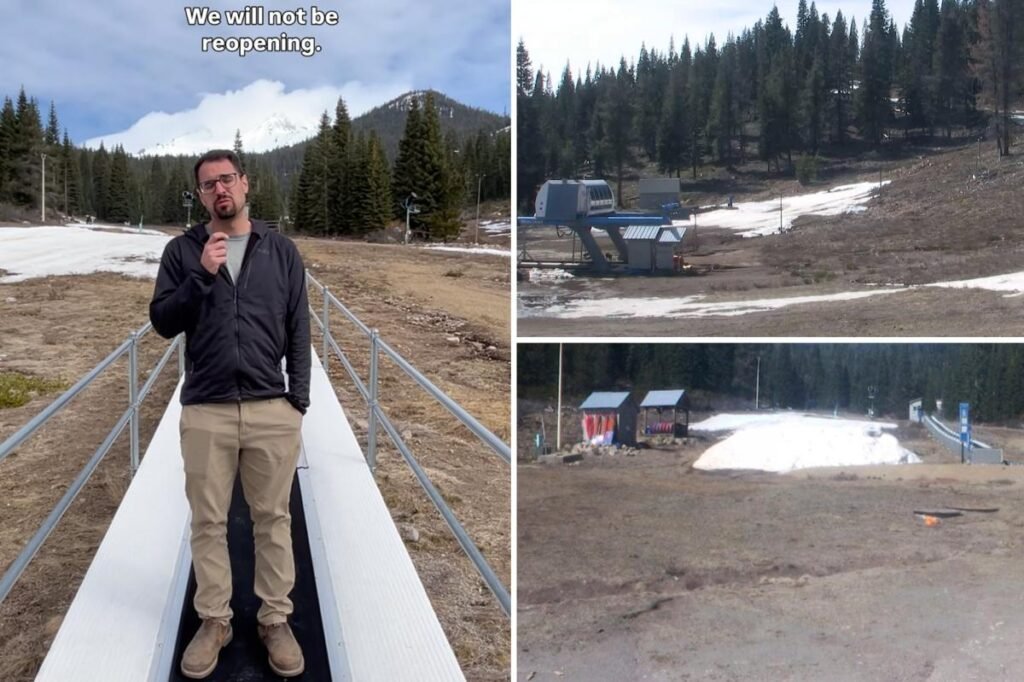 Shocking video shows snowless mountain at Mt. Shasta Ski Park as resort shuts early
