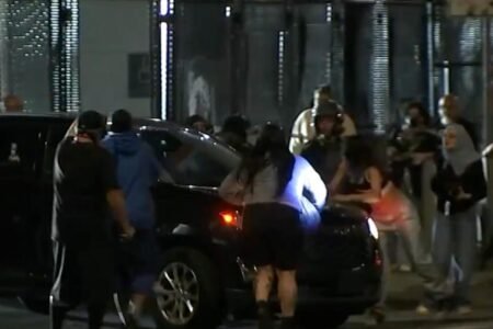 Anti-ICE agitator gets instant karma trying to block SUV at DTLA federal building