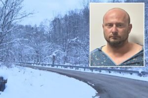 Deranged West Virginia man accused of shooting father in face with crossbow captured following snowy manhunt