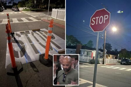 California dad arrested for repainting, adding stop signs on dangerous intersection