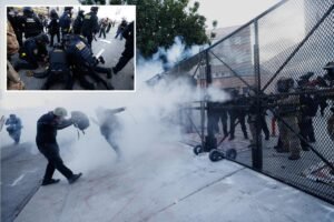 Shocking scenes in DTLA as anti-Trump agitators descend on federal building Shocking scenes in DTLA as anti-Trump agitators descend on federal building
