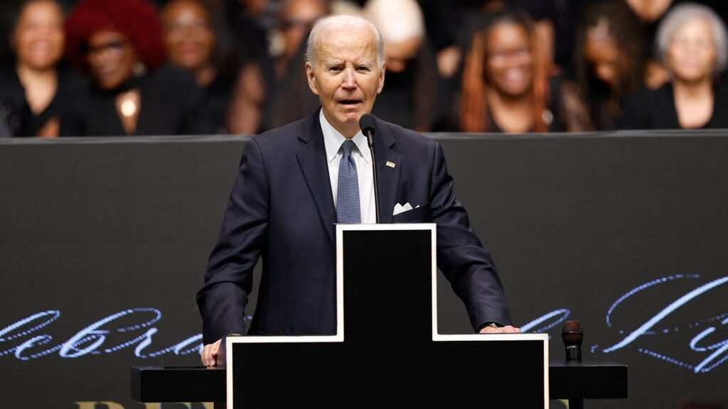 Biden says ‘I’m a h— of a lot smarter than most of you’ to crowd at Jesse Jackson funeral