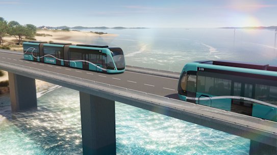 The Queensland government wants to connect Brisbane to the Sunshine Coast, via a rail and light rail alternative dubbed ‘The Wave’.