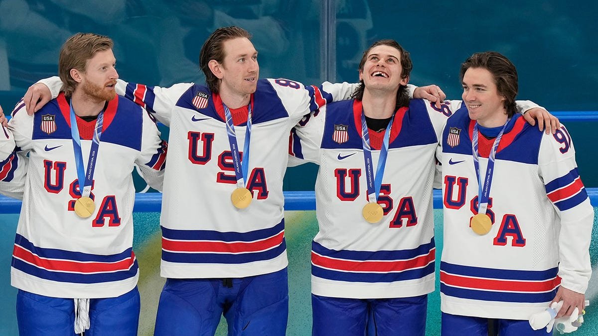 Team USA with the gold medal