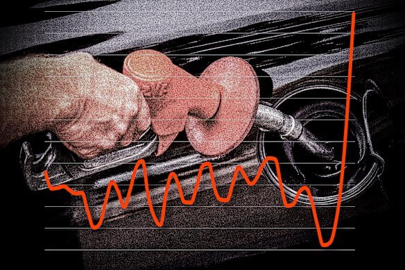 The war in Iran has pushed petrol prices to record highs.