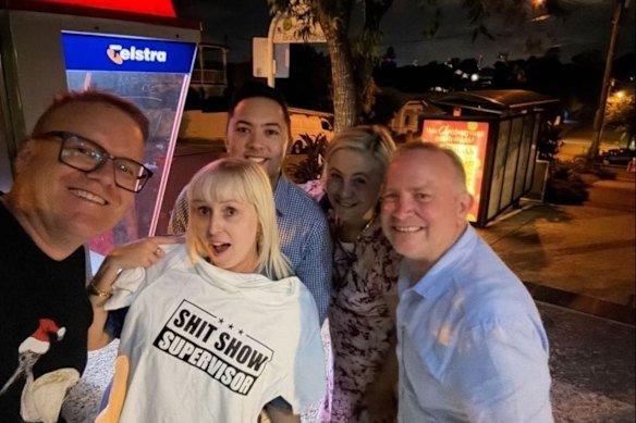 Redlands CEO Louise Rusan (second from right) photographed with current and former council staff.