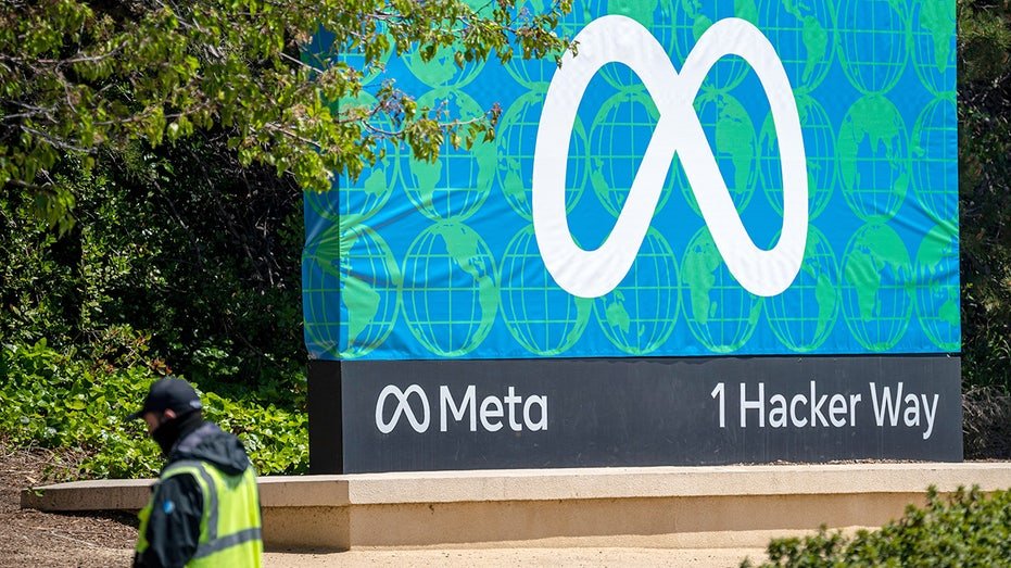A sign outside of Meta headquarters