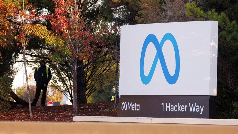 The sign outside of Meta's headquarters