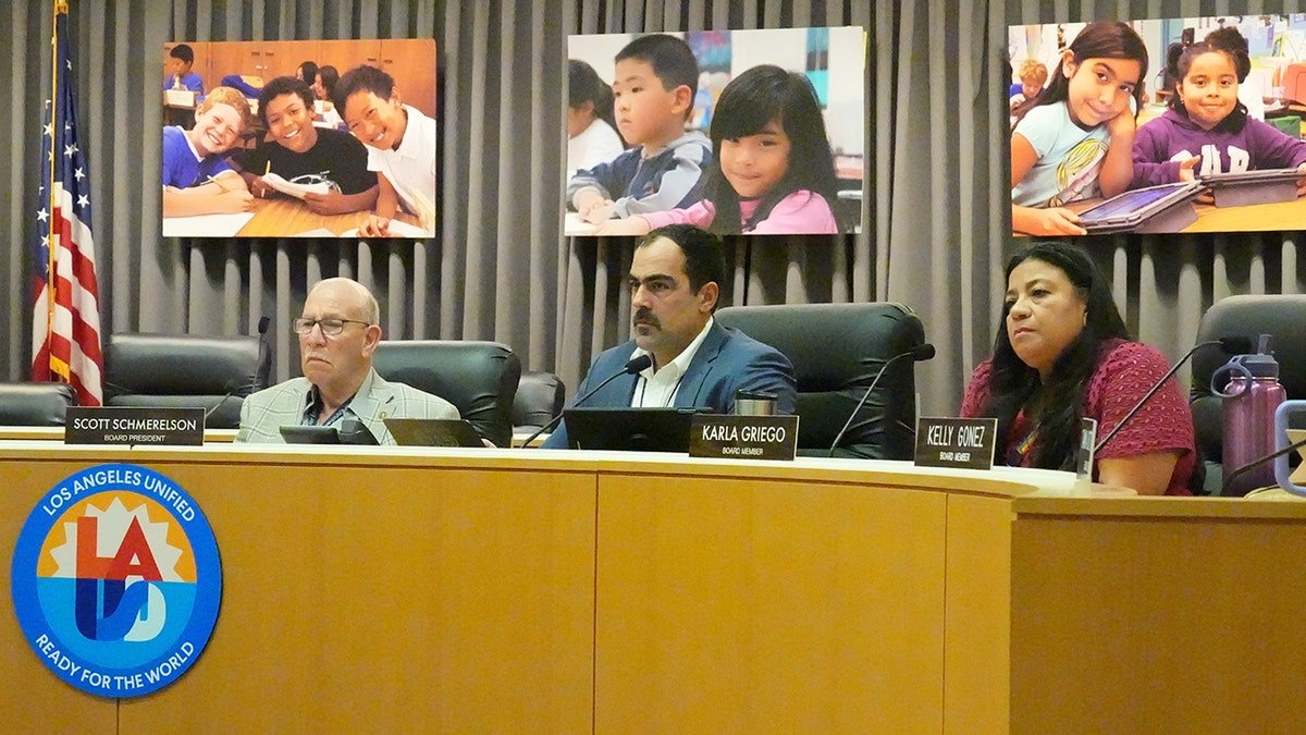 members of los angeles school board in meeting
