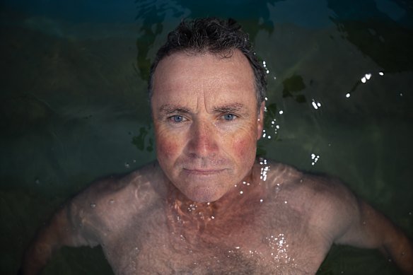 Sheep farmer Brendan Cullen at Freshwater ocean pool on Sydney’s northern beaches. He swam the
English channel to raise mental health awareness and has written an autobiography. 