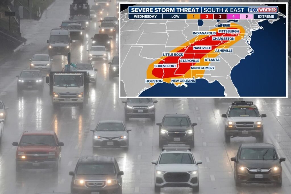 1,000-mile severe storm threat charges to East Coast mid-week following dangerous tornado threat in Heartland