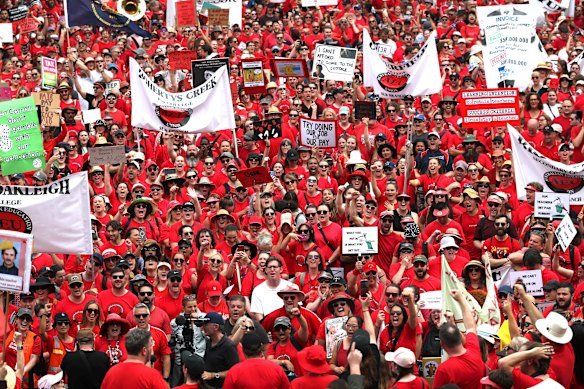 On Tuesday, tens of thousands of Victorian educators went on strike. 