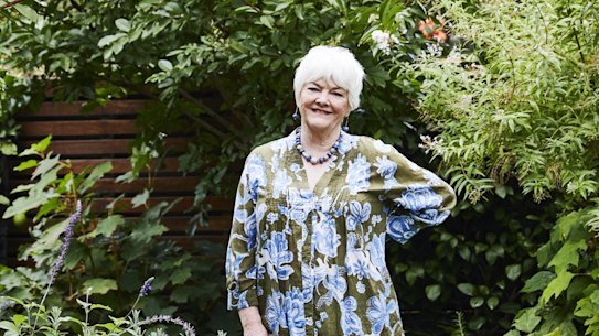 Supplied publicity photo of chef and cookbook author Stephanie Alexander in her inner-city garden.
(handout photo, no syndication)