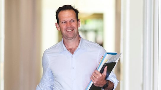 Nationals senator Matt Canavan arrives for the Nationals party room meeting at Parliament House in Canberra on Monday 2 February 2026