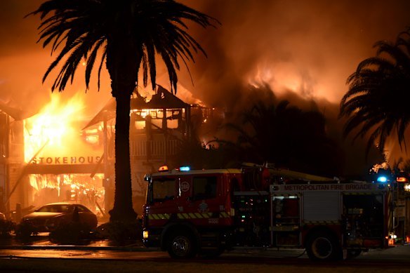 Stokehouse when it caught fire in 2014.