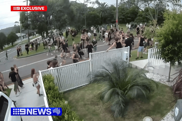About 500 teenagers gatecrashed a 16-year-old girl’s birthday party in Sydney’s south on Friday night.