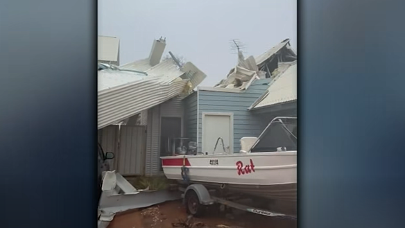 Exmouth locals are on saturday surveying extensive damage.
