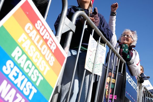 Protesters rally in St Paul, Minnesota, where the backlash to Trump immigration crackdown has been one of the strongest.