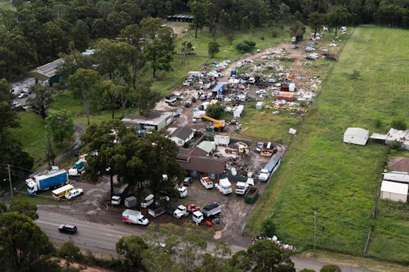 An aerial view of the site at Palmyra Ave in Shanes Park.