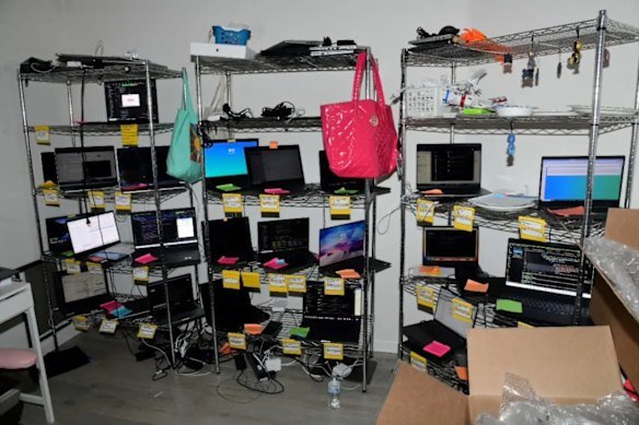 Some of the laptops sent to and operated by Christina Chapman.