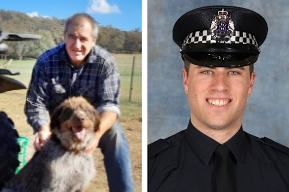 Slain police officers Neal Thompson and Vadim de Waart-Hottart.