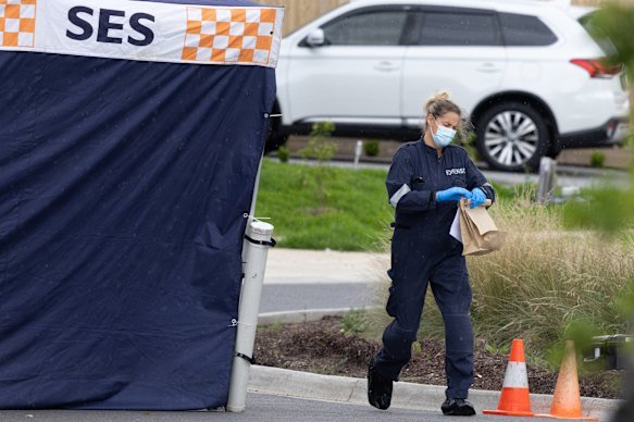 Police at the scene of a fatal shooting in Donnybrook.
