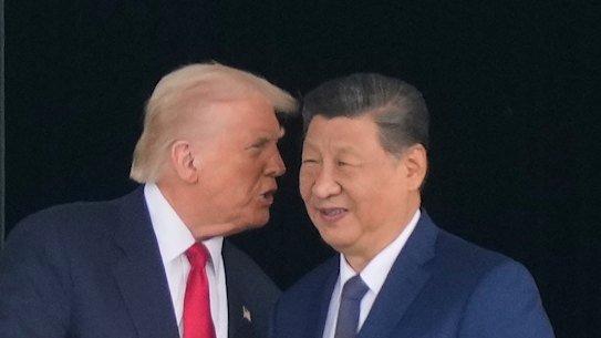 US President Donald Trump with Chinese President Xi Jinping.