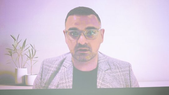 Micky Ahuja at Tuesday’s bizarre press conference. 