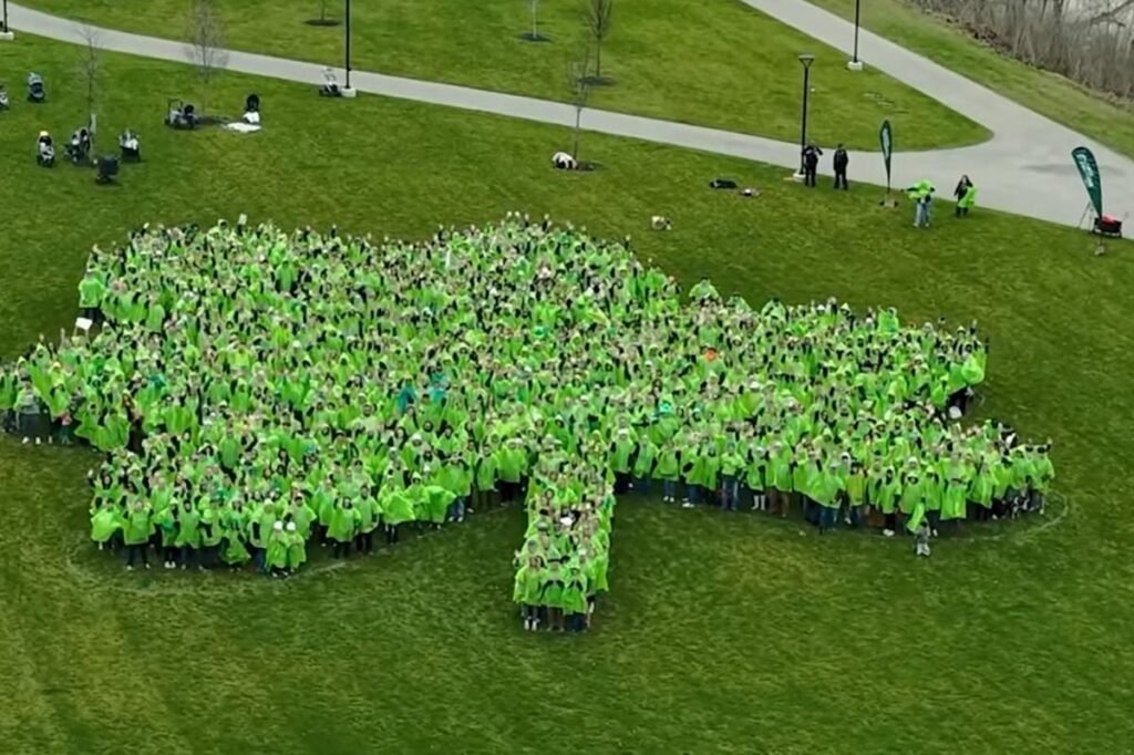 City of Dublin, Ohio unofficially breaks Guinness World Record with human shamrock City of Dublin, Ohio unofficially breaks Guinness World Record with human shamrock