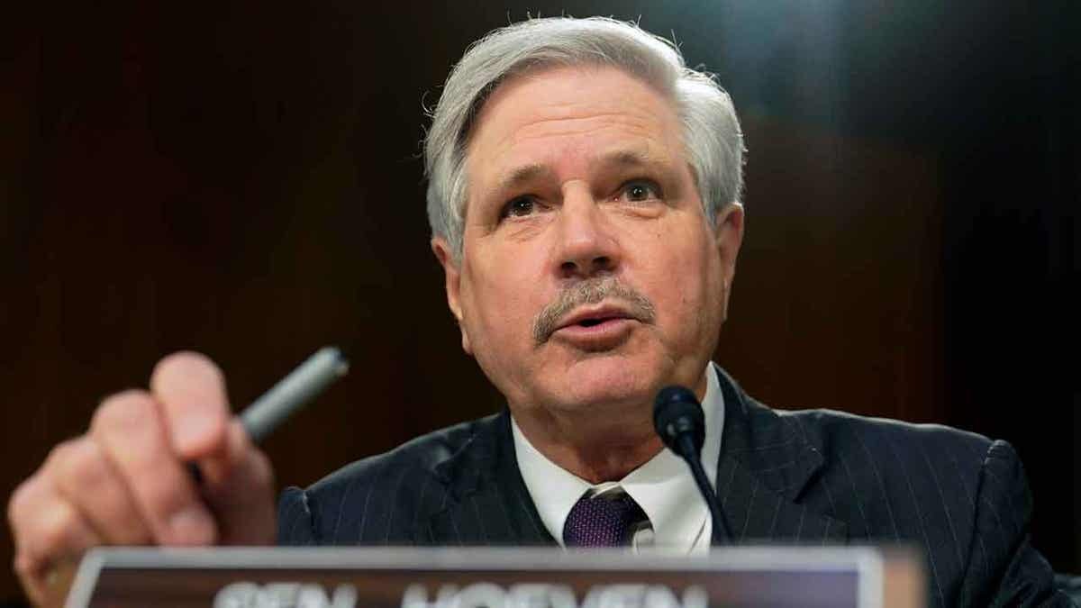 Sen. John Hoeven speaks in a hearing