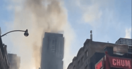Explosions from building rooftop fire shut down streets in downtown Toronto Explosions from building rooftop fire shut down streets in downtown Toronto