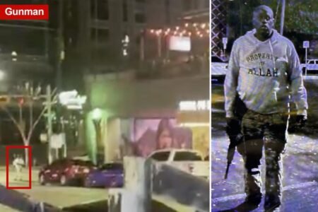 Horrifying video shows moment deranged Senegalese mass shooter opens fire outside Austin bar Horrifying video shows moment deranged Senegalese mass shooter opens fire outside Austin bar