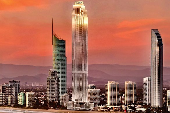 The tower would be the tallest on the Gold Coast, but would not actually be this much taller than Q1. 