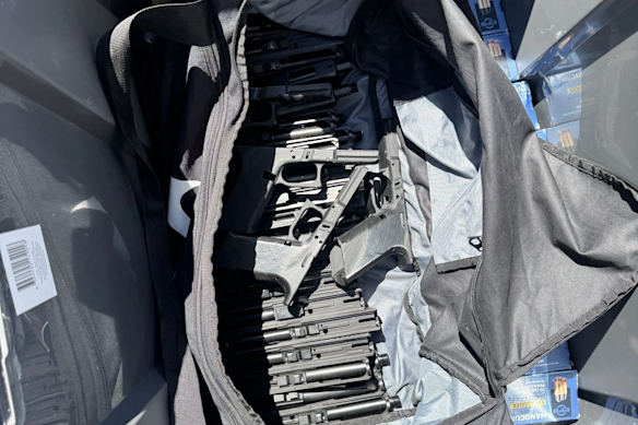 3D-printed guns allegedly found in Queensland.