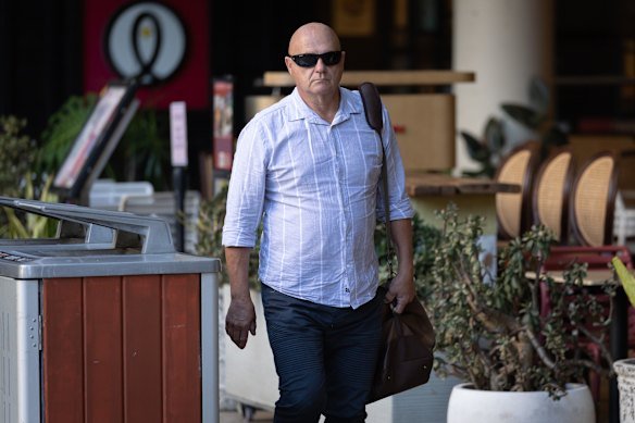 Independent councillor Roy Maggio arrives at the meeting on Tuesday night.