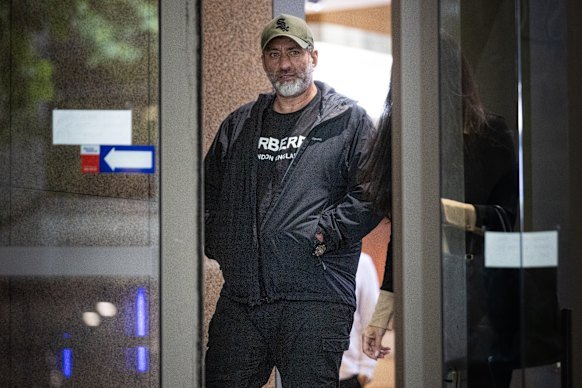 Fadi Haddara in 2024 leaving the Melbourne Magistrates’ Court.