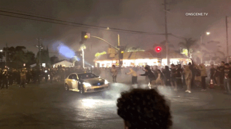 Video shows latest Los Angeles street takeover as mob wreaks havoc, vandalizes occupied city bus