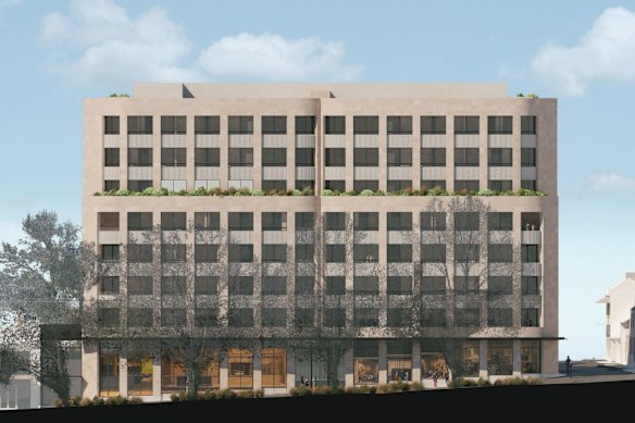 The block at 160 Oxford Street in Paddington would have four two-storey penthouses.