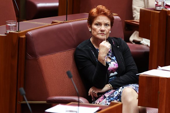 Pauline Hanson visited the college in October.