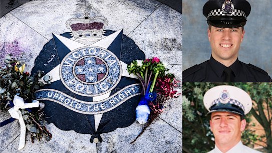 Senior Constable Vadim de Waart (top) and Detective Leading Senior Constable Neal Thompson.