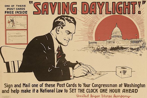 An early campaign in support of daylight saving in the US.