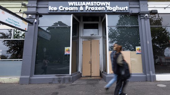 The popular Williamstown gelato shop has been firebombed three times in the past year.