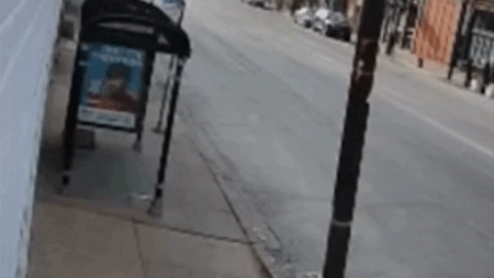Delivery robots shatter Chicago bus shelter glass in separate incidents, including one caught on camera