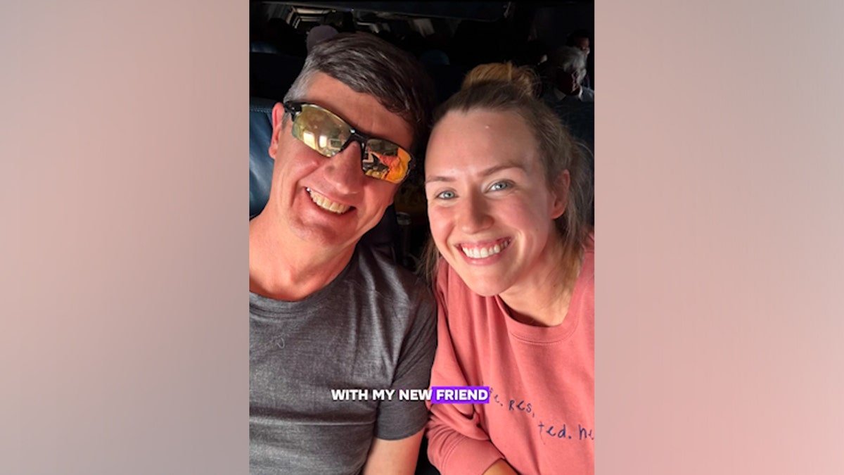 Blind passenger Ed Summers and nurse Jen Hamilton on flight after service dog dispute