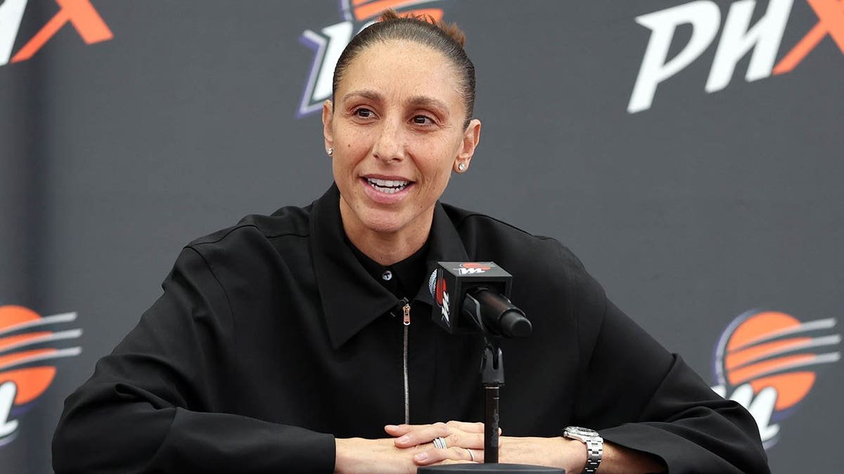 Diana Taurasi during a press conference