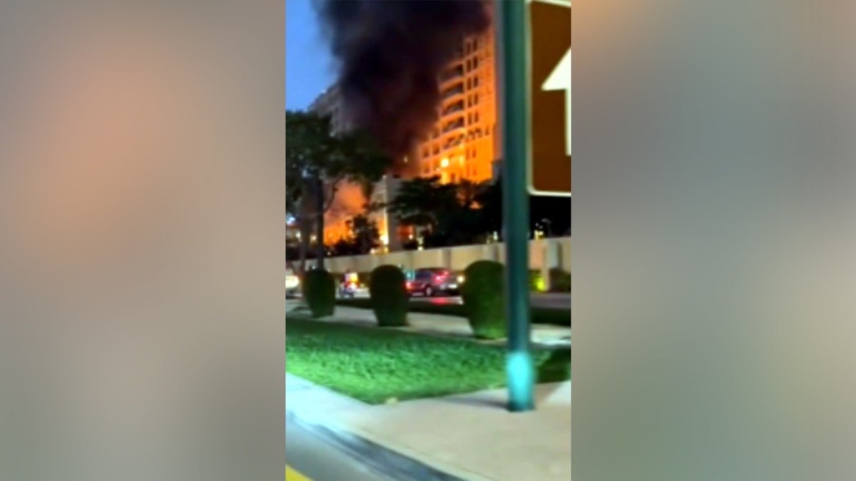 a fire broke out at a hotel in Dubai